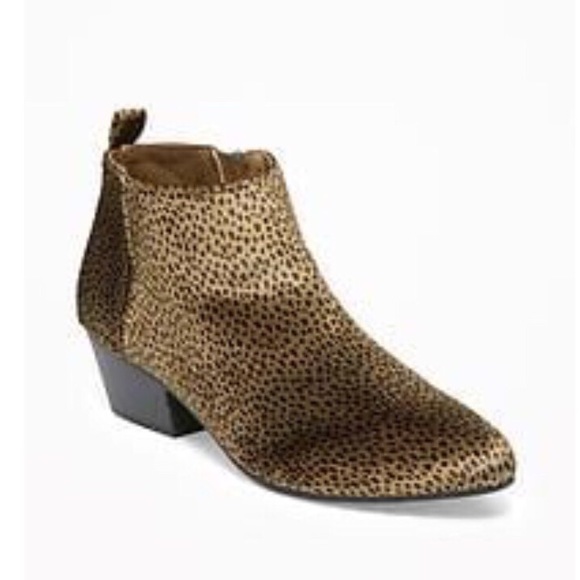 old navy leopard booties